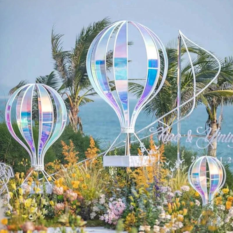 Wrought iron floor-to-ceiling large stage hot air balloon window decoration ornament