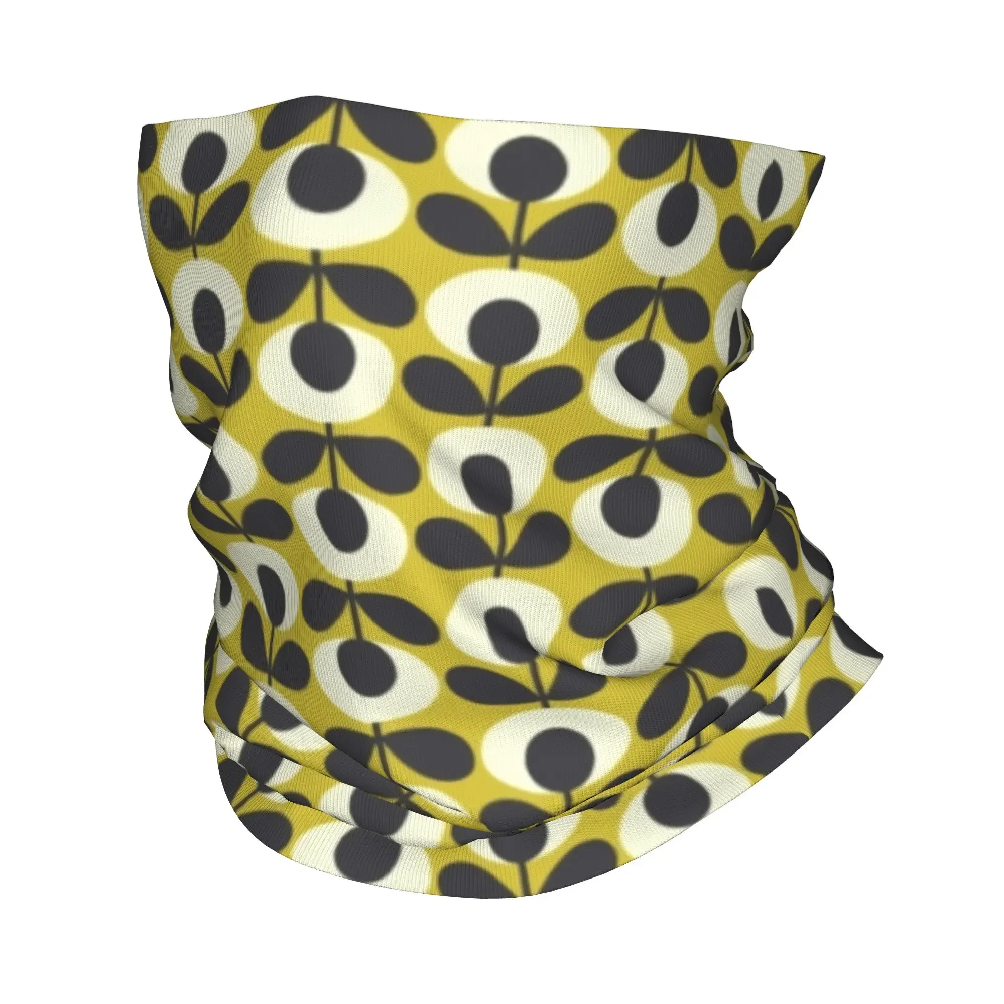 Orla Kiely Abstract Bandana Neck Gaiter for Ski Camping Women Wrap Scarf Geometric Scandinavian Headband Warmer Face Scarf Cover