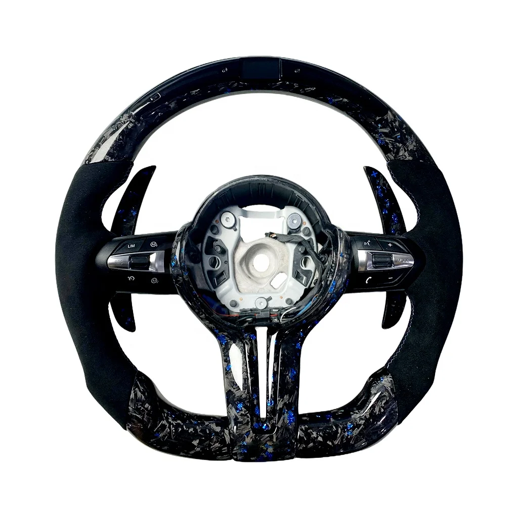 Forged Carbon Fiber Steering Wheel W/M1 M2 Buttons & Half Alcantara for BMW G-Series G80 M3 G82 M4 X3/X4/X5/X6 G20 BMW M Series
