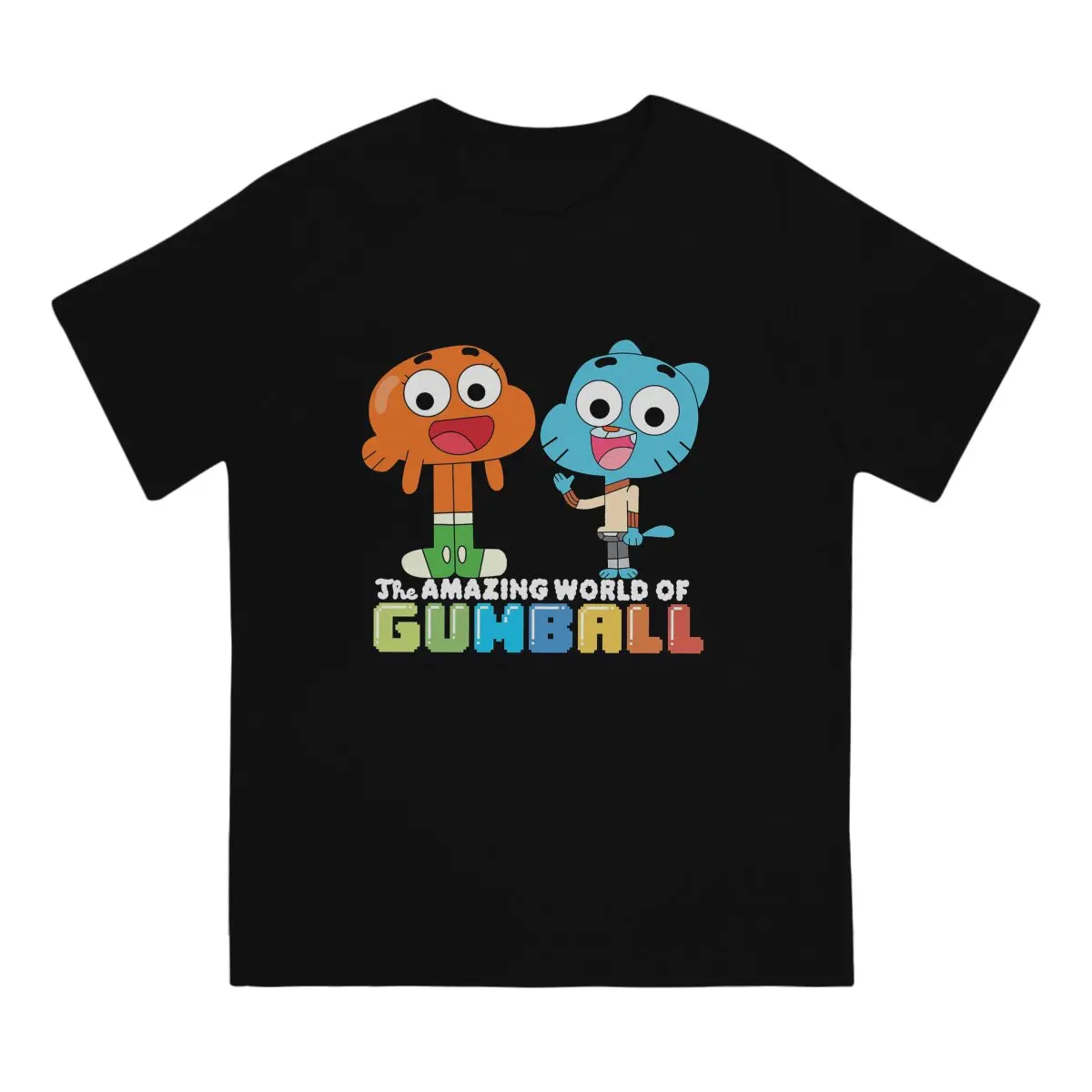 Fan Man's TShirt T-The Amazing World of Gumball O Neck Tops Fabric T Shirt Funny High Quality Gift Idea