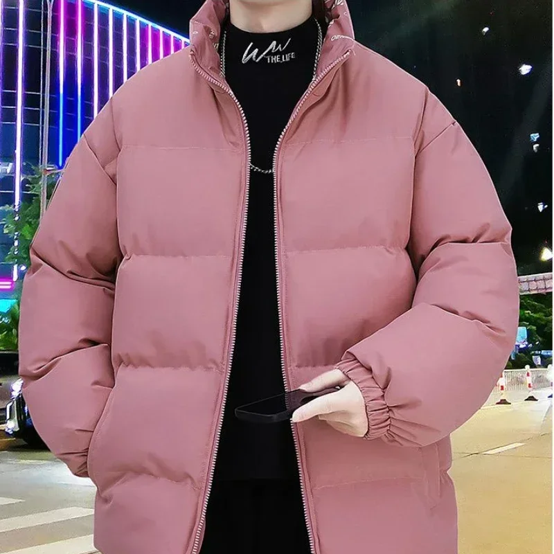 Loose Pink Male Down Jackets Y2k Cheap Sale Casual Work Cold Luxury Designer Padding High Quality Men's Coats Winter Deals Joker