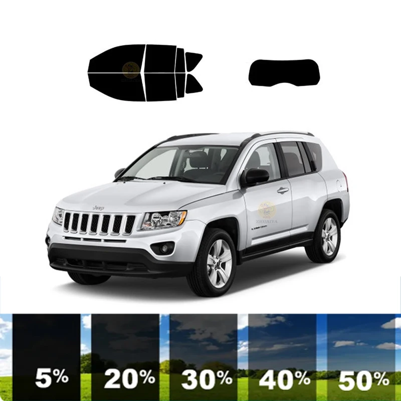 

precut Removable Window Tint Film For Car 100% UVR 5%-70%VLT Heat Insulation Carbon ﻿For JEEP COMPASS 4 DR SUV 2007-2017