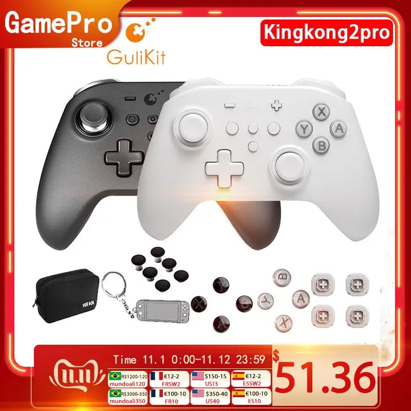 Top Gulikit kingkong 2 Pro Controller For MacOS Windows iOS Android Somatosensory Gamepad Kingkong2 Support Nintendo Switch