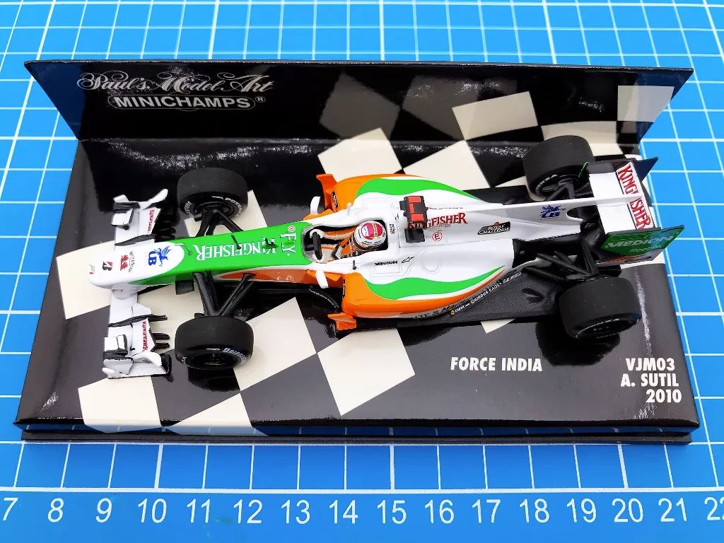 Minichamps 1:43 F1 VJM03 2010 Adrian Sutil Simulation Limited Edition Resin Metal Static Car Model Toy Gift