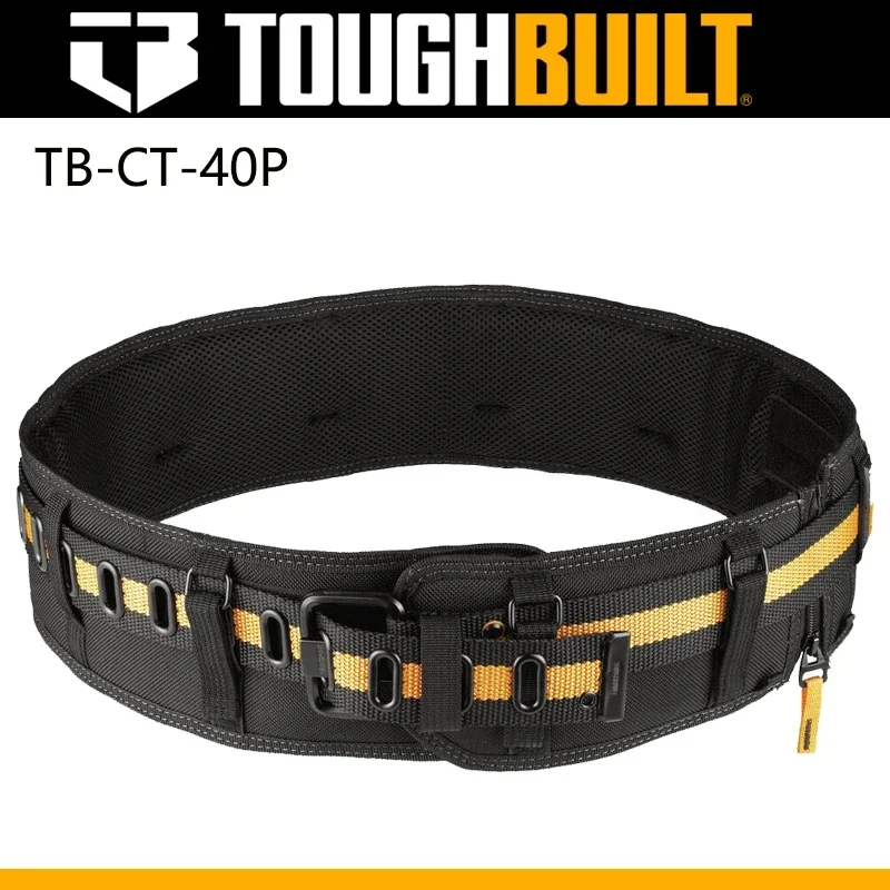 TOUGHBUILT TB-CT-40P Pro Padded Belt Steel Buckle  Back Support Thickened Widened Metal Buckle Durable Waist Protection Belt