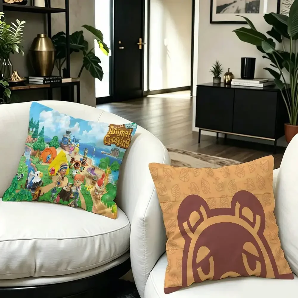 Cartoon Animal C-Crossing Lucky Dragon Pillow Cover Sofa Cushion Cover Home Room Decoration Children Gift