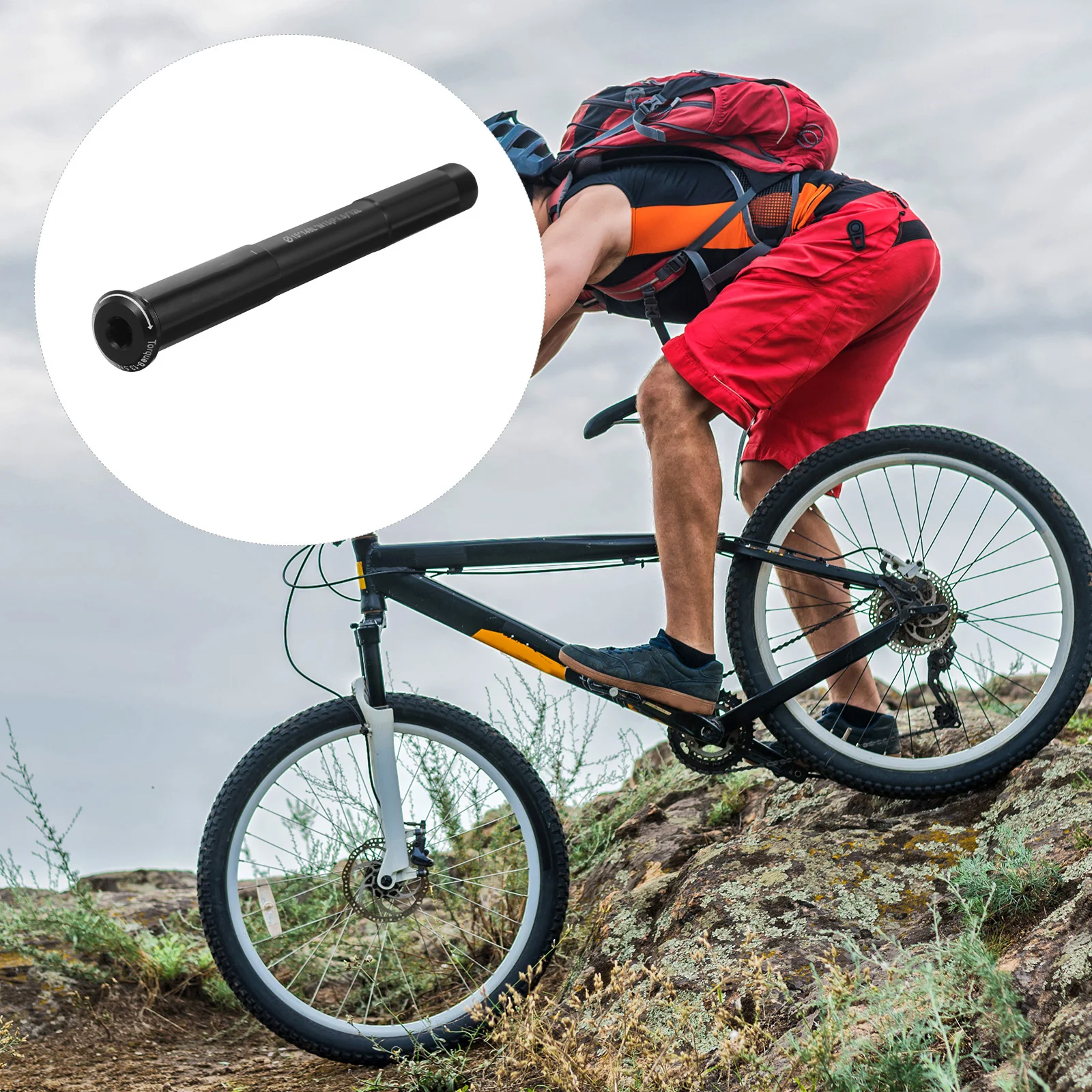 

Aluminum Alloy Thru Axle Sturdy Bike Fork Axle Professional Lever Bicycle Accessory Secure Connection Disc Brake