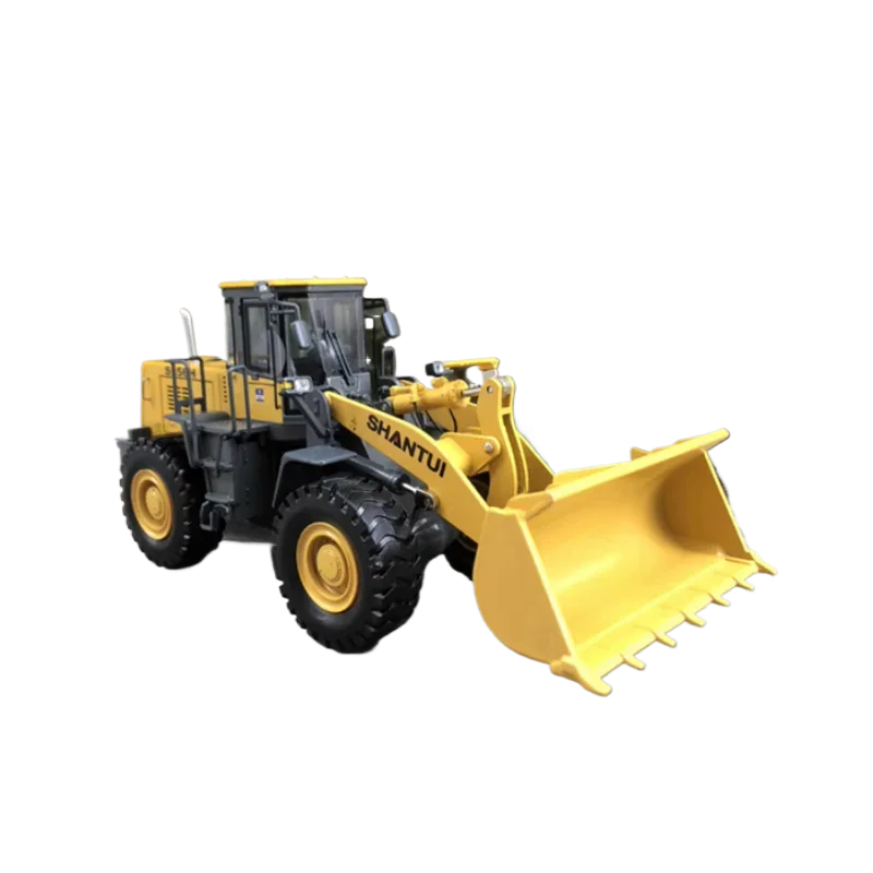 Original Factory 1:35 SHANTUI SL56H Alloy Wheel Loader Simulation Model, Heavy Equipment Alloy Replica for Display, Collection