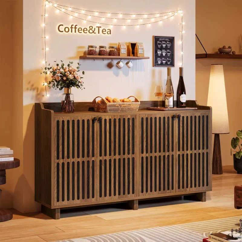 Шкаф Ssideboard Роскошный 55-дюймовый фермерский дом Кухонный шкаф для хранения Шведский шкаф Мебель