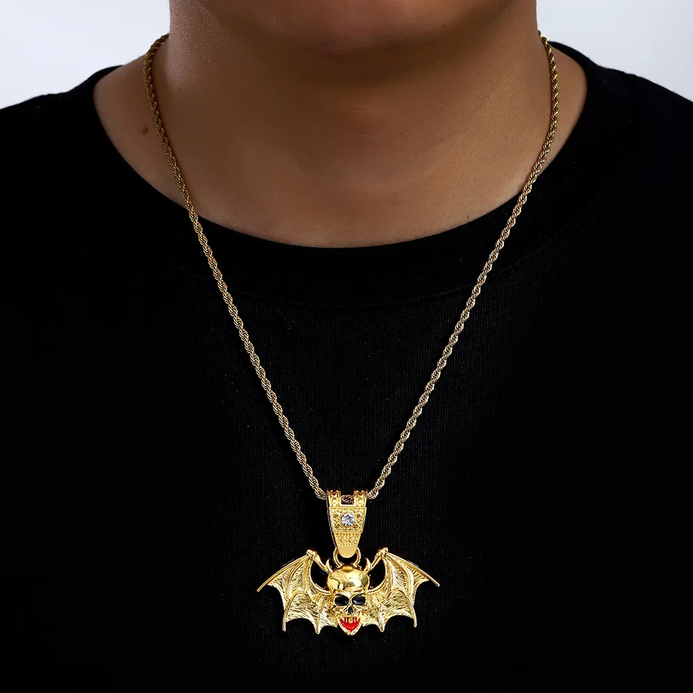 DIY accessories Cross-border hip-hop Halloween skull alloy drip pendant, exaggerated personality, wholesale from European and Am