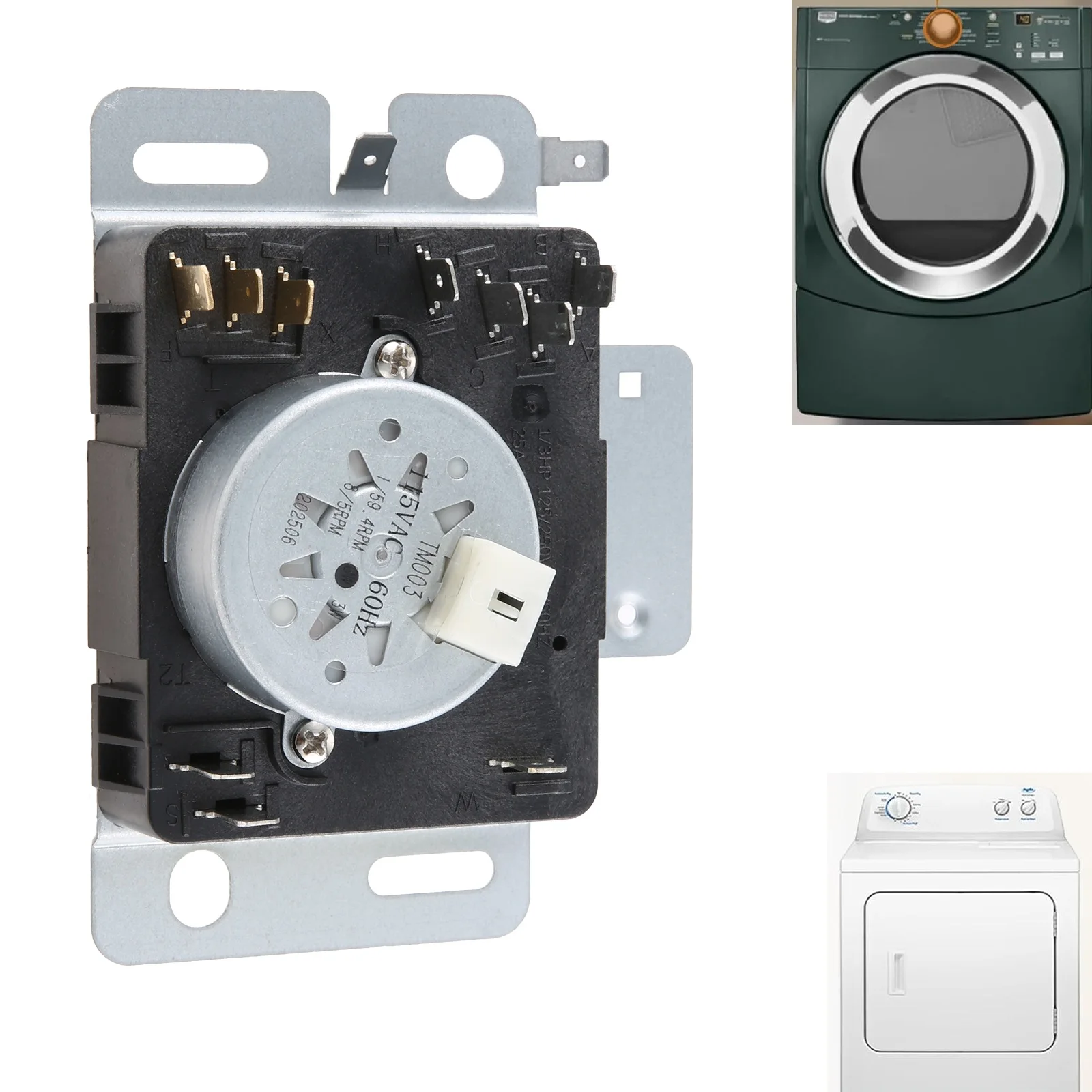 

Таймер сушилки W10642928 WPW10642928 для Maytag 418-098-20-B5 4448993 AP6023568 PS11756913 EAP11756913 EAP11756913 PD00043061