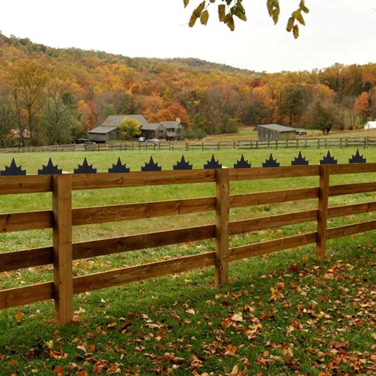 

Outdoor Wall Fence Security Spikes Metal Anti Climb Barrier for Garden Gate Sturdy Black Spike Protection System