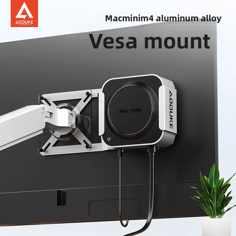 Custom VESA Adapter for Mac Mini M4 M5 M6 Pro Behind Screen Mount Bracket 100x100 Apple Mini PC Holder Third Party Not Apple