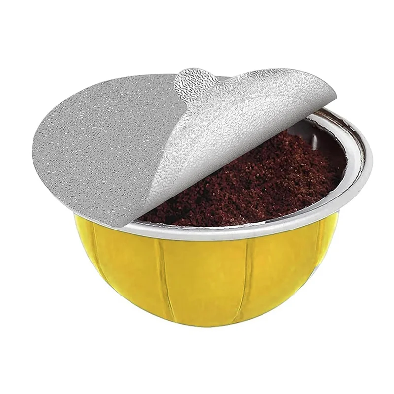 AB43-Aluminiumfolien, Deckel, Dichtungen – wiederverwendbare Kapseln, Kaffeepads, 240 Stück, für Vertuoline Vertuo, wiederverwendbare Kaffeepads, Abdeckung, Dichtungen, 62 mm