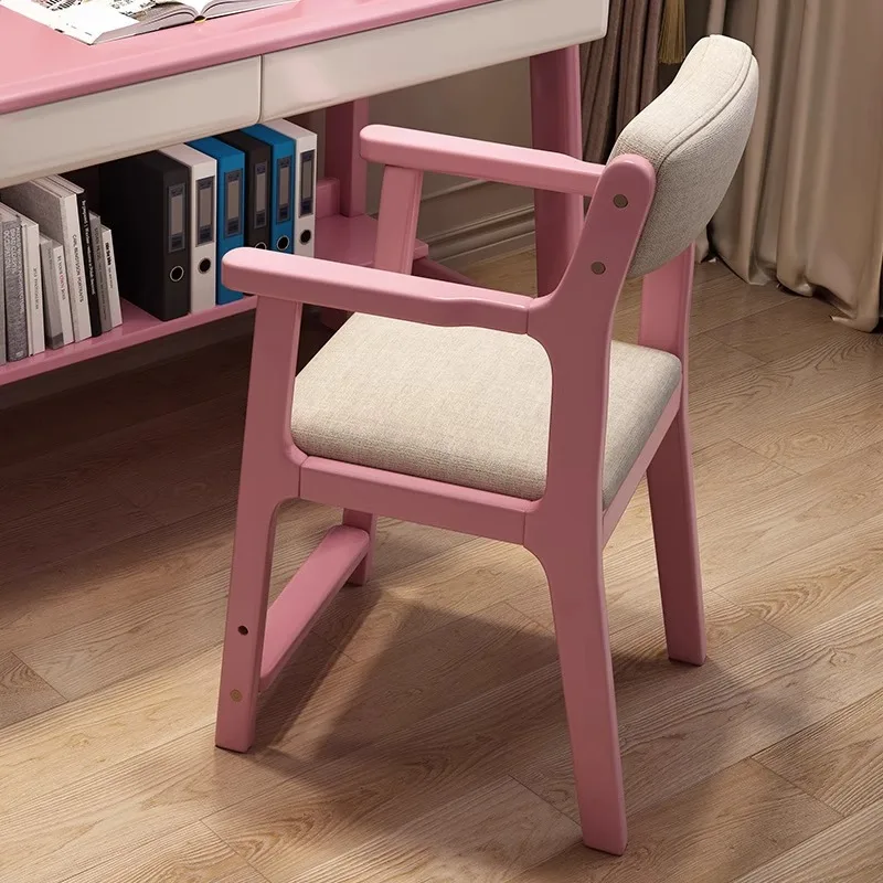 Chair Children's Student Learning Writing Chair Household Backrest Book Desk Chair Computer Lifting with Armchair