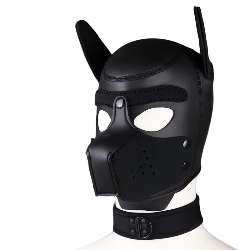 Bdsm Fetisj Alternatieve Bondage Kleding Puppy Spelen Hond Capuchon Masker Slave Nek Kraag Lood Sleepketting Koppels Spel Rollenspel Seksspeeltjes