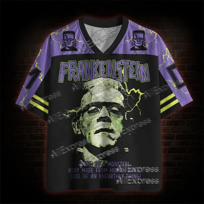 (ZZ) New Dark Series, Street Trendy Quick Drying Mesh Jersey, Sports Breathable Adult V-neck T-shirt, Handsome and Comfortable