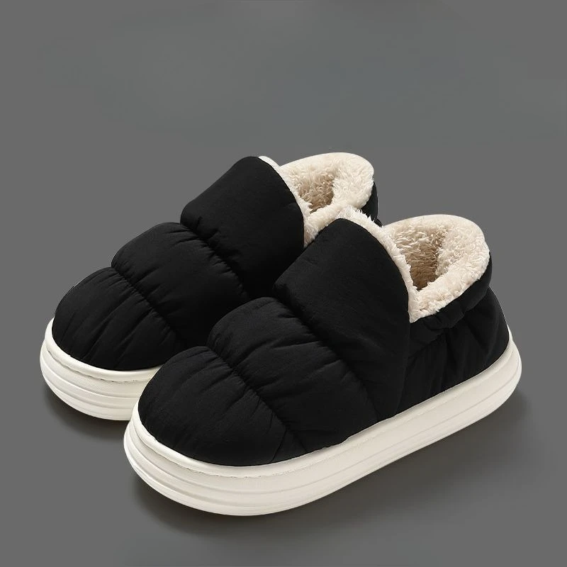 

Winter Women's Cotton Shoes Non Slip Women Shoes Plush Chunky Couple Shoes Fashion Slip on Women Snow Boots New Zapatos De Mujer