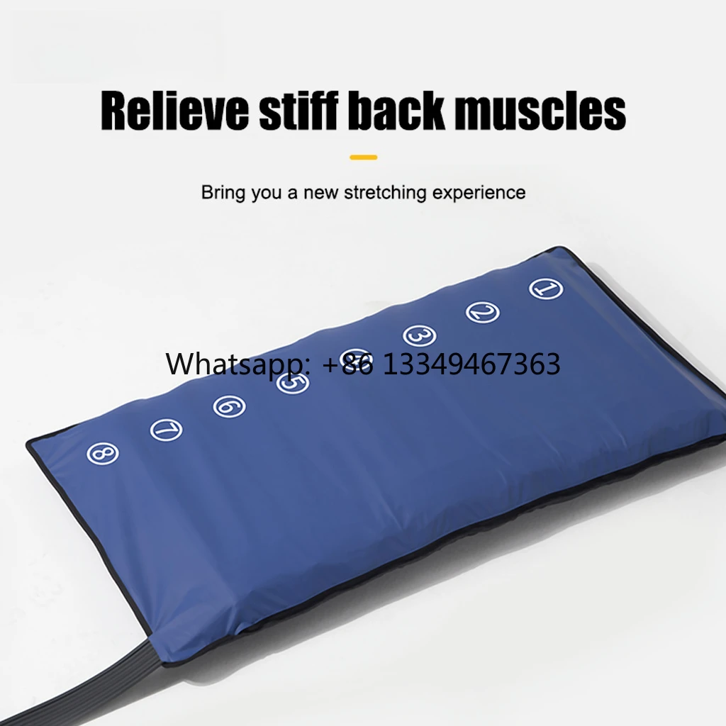 Roll-Up Physiotherapy Air Mat 6-Zone Lumbar Relaxer Automatic Back Stretching Pad Plug-In Digital Controller