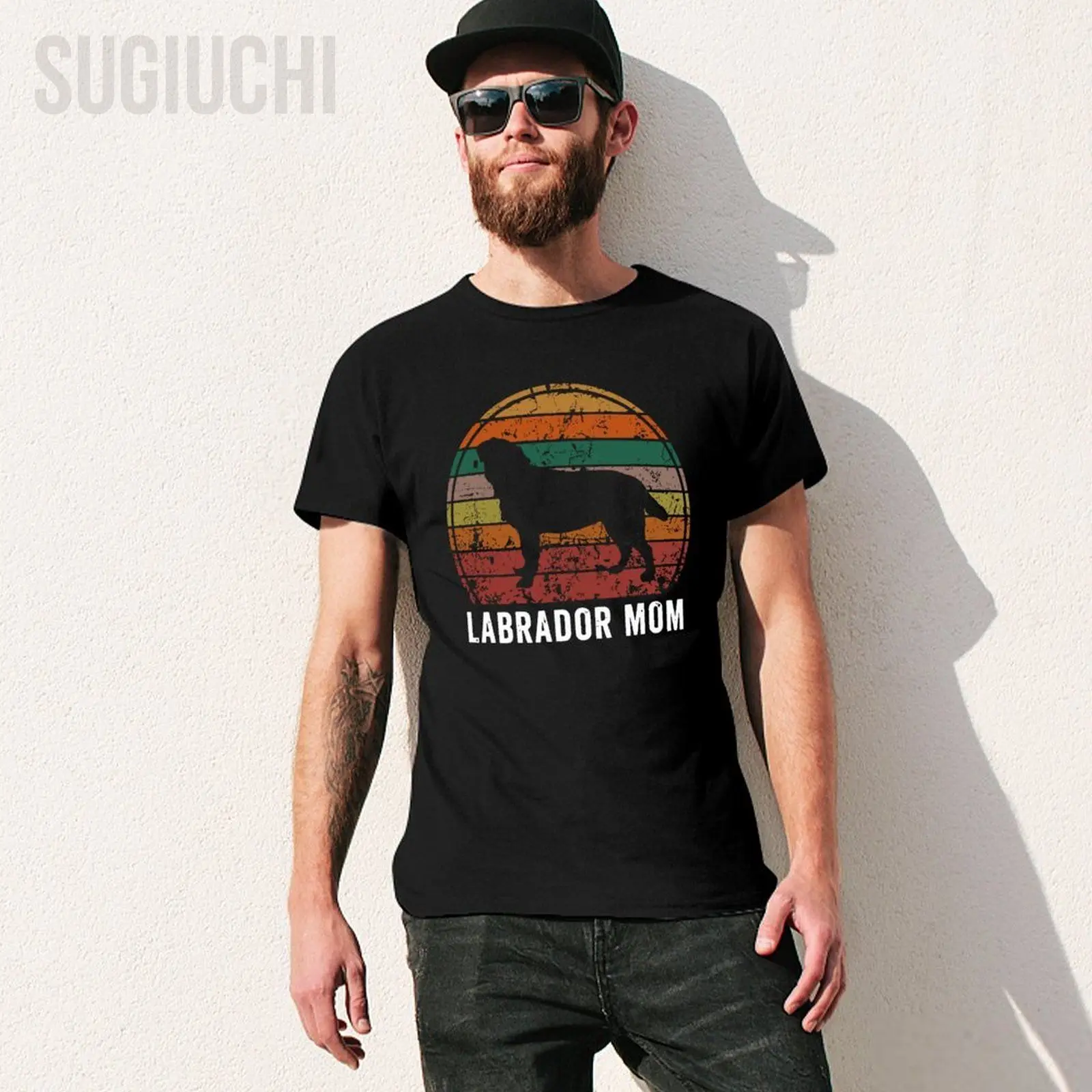 Men Labrador Retriever MOM Dogs LAB Tshirt Tees O-neck T Shirts Women Boys 100% Cotton Short T-Shirt Unisex All Seasons
