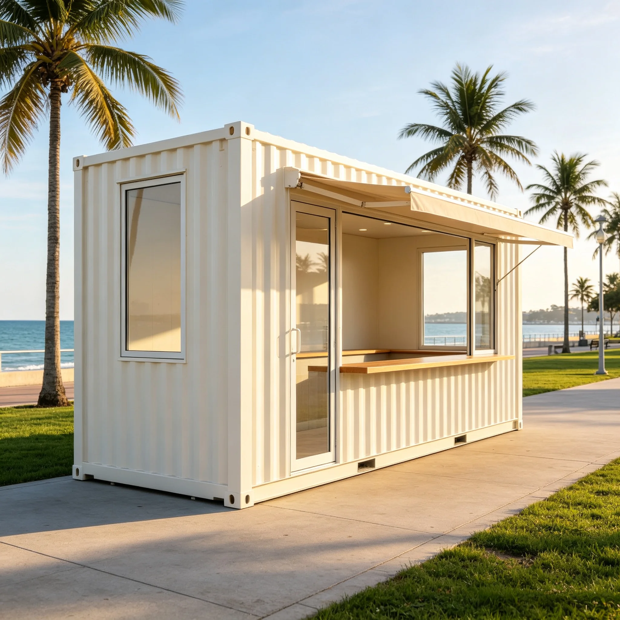 Container House Coffee Shop Food Kiosk Prefabricated Store Container Restaurant With Kitchen
