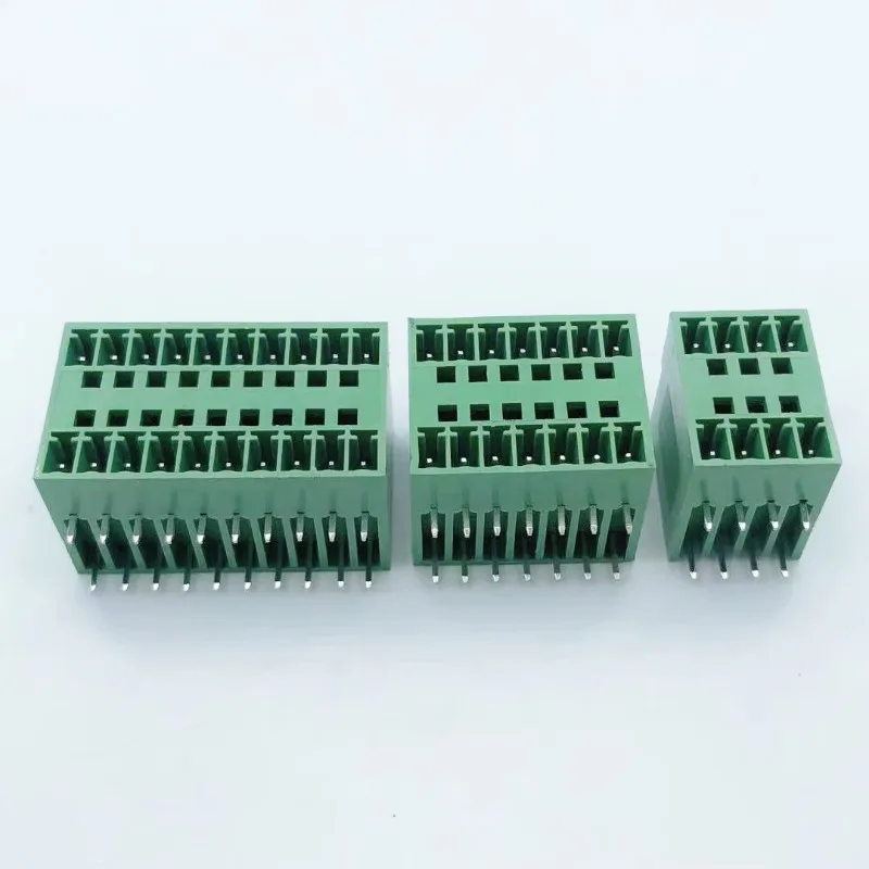 2sets Double layer plug-in terminal block 15EDGRH-3.81mm PCB connector 2EDG double row angled male and female sockets