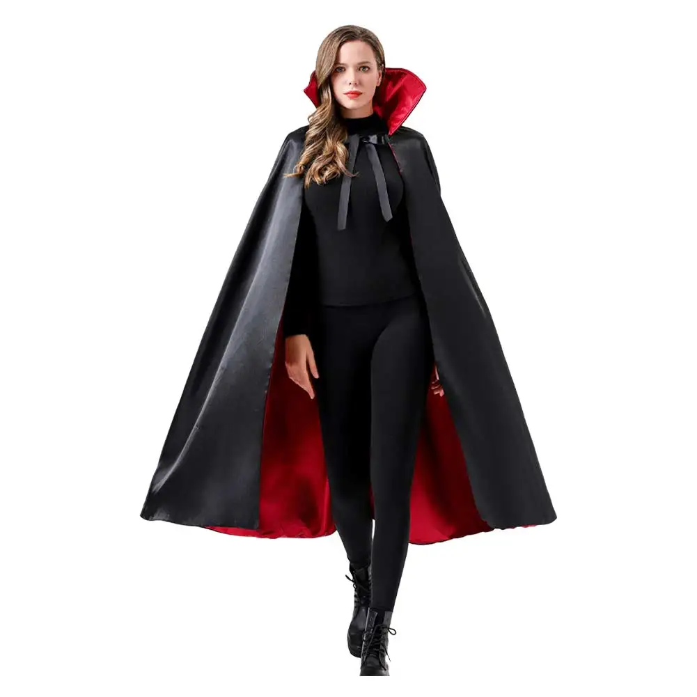 Piraat Heks Vampiers Cosplay Mantel Kostuum Accessoires Halloween Dansfeest Outfits Rekwisieten Opstaande Kraag Cape Vrouwen Mannen Decor