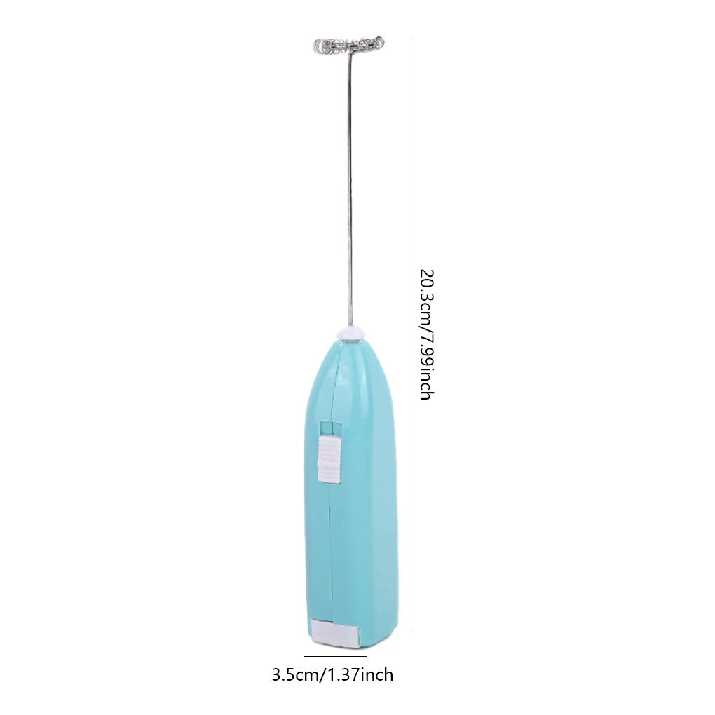 Electric Milk Frother Mixer Portable Handheld Foamer Chocolate Coffee Stirrer Household Blender Kitchen Supplies Blue