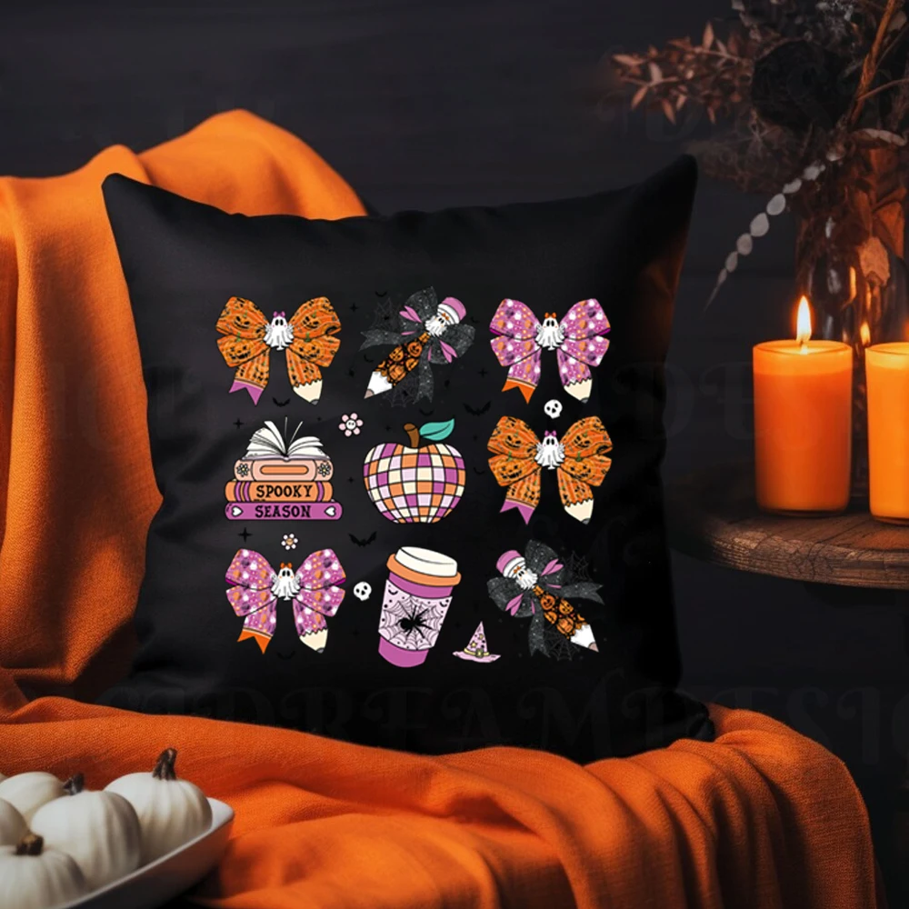 Halloween series Pumpkin Bow Dance Hot Transfer Hot Paste DIY Hot Transfer paste hand-ironed clothing accessories