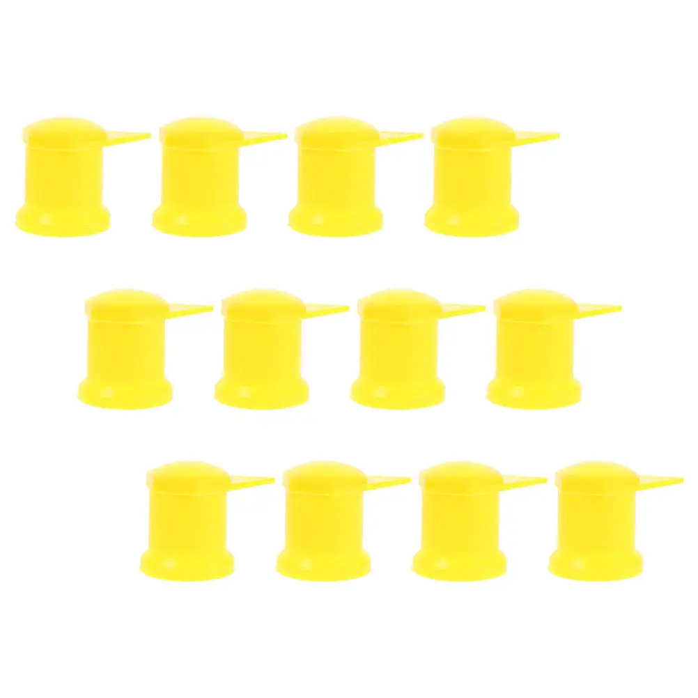 12Pcs Loose Wheel Lug Nut Indicator Caps Yellow Plastic Nut Covers for Truck Trailer Semi Safety Visual Check
