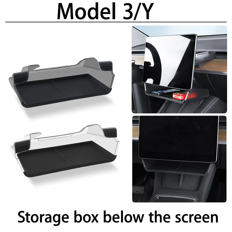 

For Tesla Model 3/Y 2017-2025 Storage box below the center console screen Tray accesorios para auto cars accessories interior