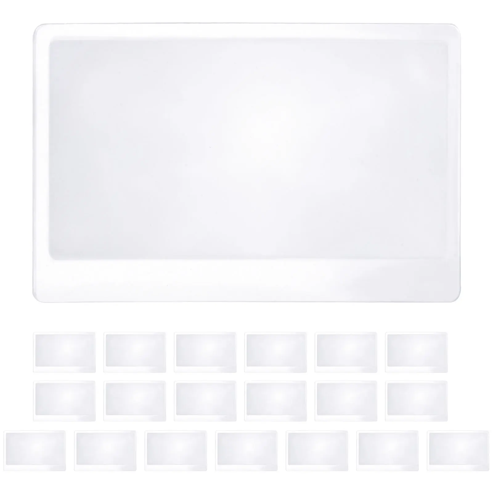 

20Pcs Credit Card Magnifier Sheets Reading Aid 85x55mm Lightweight PVC Lens 3x Magnifying Glass for Books Newspapers Maps Travel