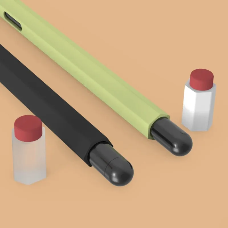 Silikon-Federmäppchen, Tablet-Touch-Stylus-Stift-Abdeckung, einfarbig, für Samsung Galaxy Tab S6 Lite S7 FE S8 Ultra S9 Plus