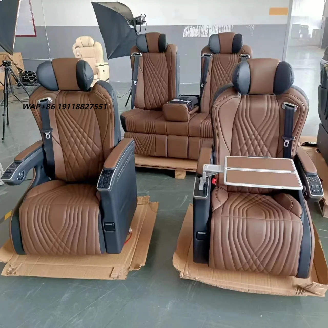 Automotive Luxury Seat Car Interior Accessories Retrofit High Quality Leather Rear Triple Car Seats With Armrest