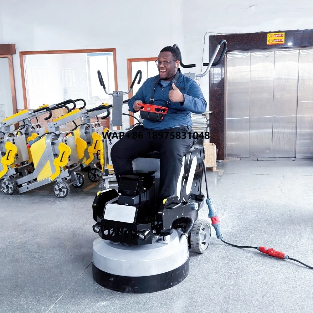Self-driven remote control four-head planetary concrete grinder, ground grinder, ground grinding and polishing machine