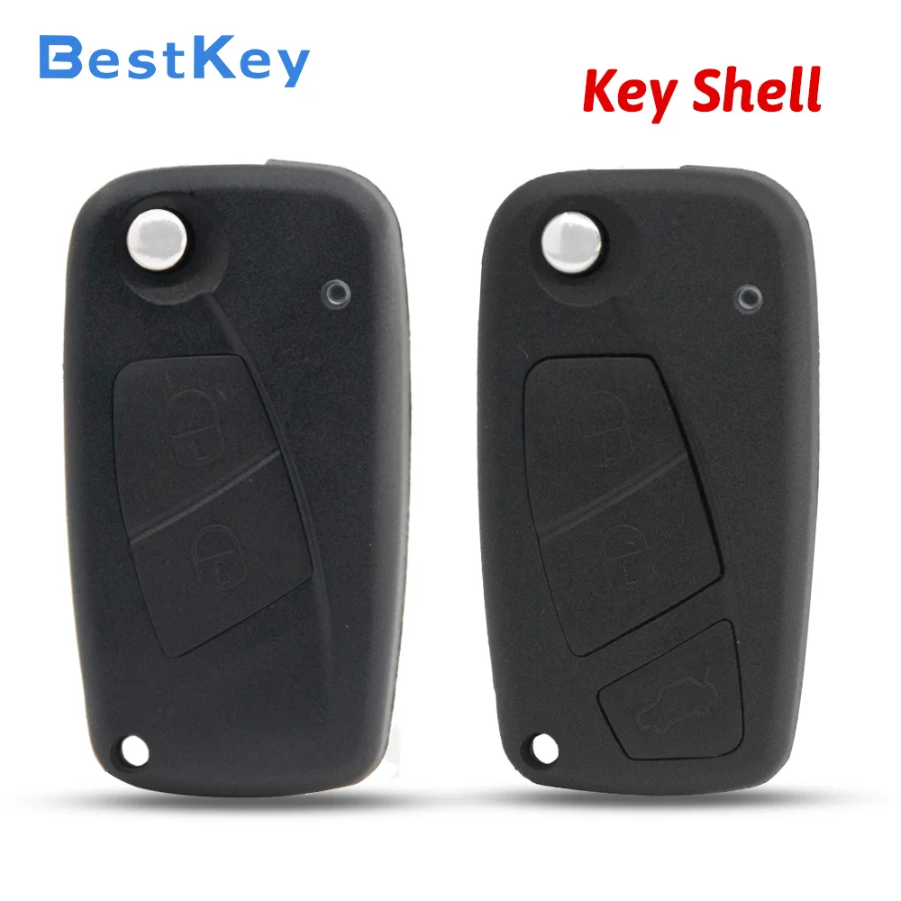 Best Key Workshop Remote Key Shell Assembly 2-3 Button SIP22 Blank Blade Durable Fob Case For Fiat Punto Ducato Stilo Panda
