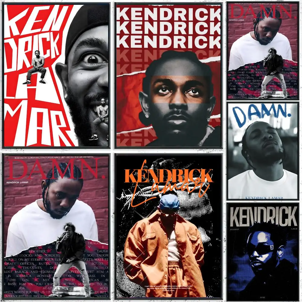 Kendrick Lamar Poster HD Waterproof Wall Decal for Study, Living Room & Garage, Great Gift for Fans
