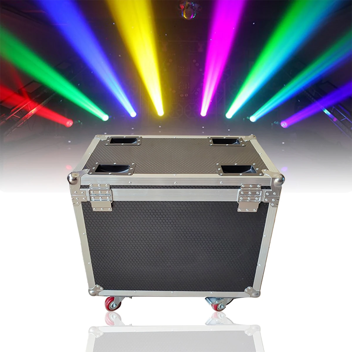 Flightcase For Beam 7R 230W Moving Head Stage Light Dj Bar Wedding Effect Machine 230W 7R Beam Moving Head Lights Bulb Rainbow