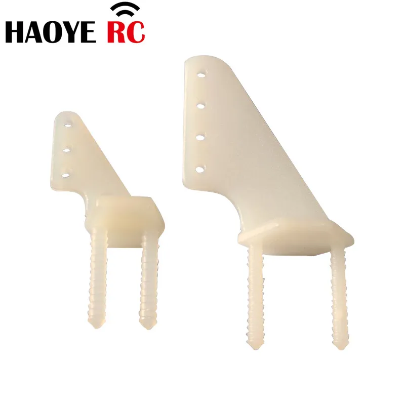 Haoye 10 Pcs Nylon Twin Needle Zip Horn Pin Horns Color White RC Airplanes Parts Electric Plane Foam Model Replacement Accessory