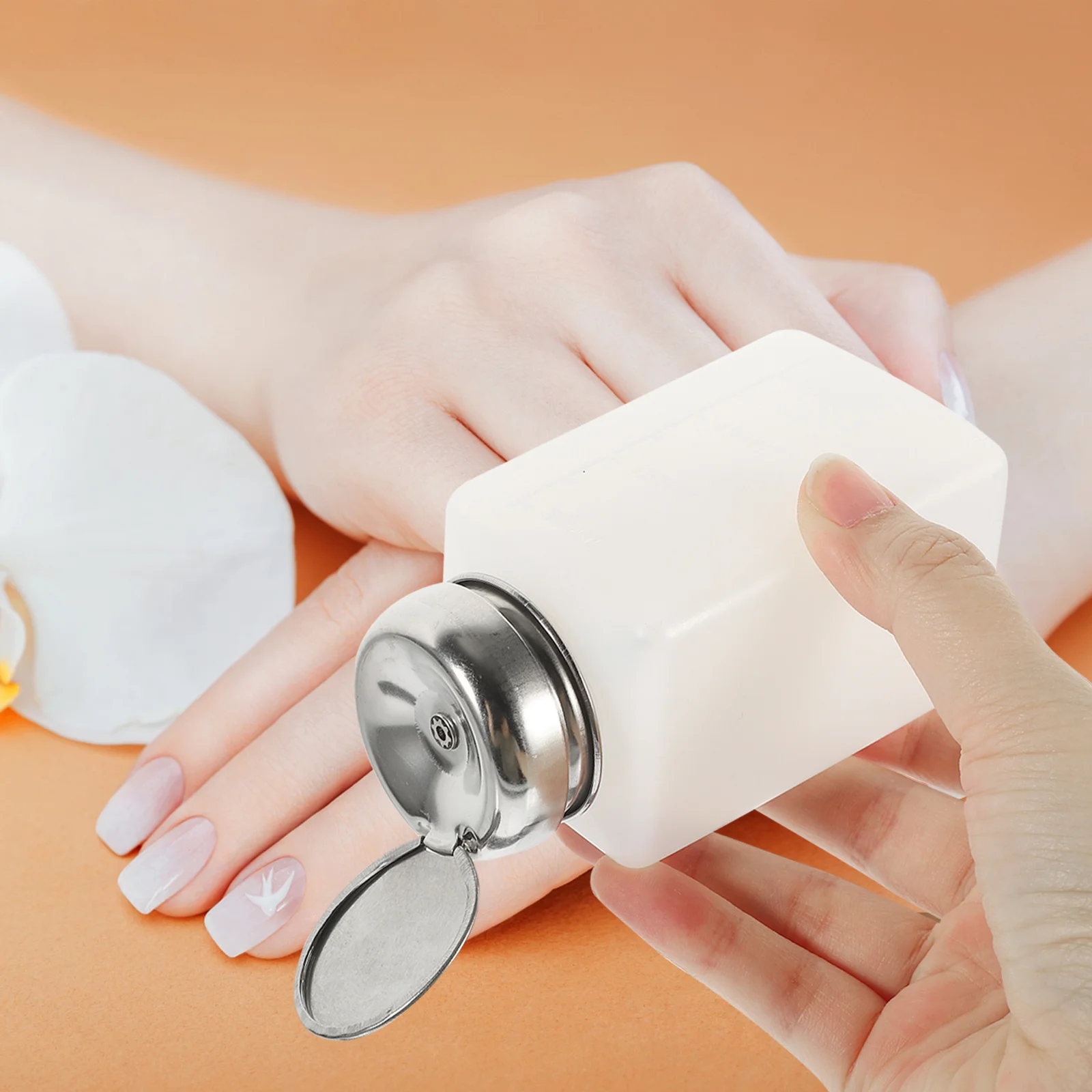 200Ml Push Down Pump Dispenser Makeup Remover Bottle Portable Leakproof Empty Containers for Travel Manicure Supplies