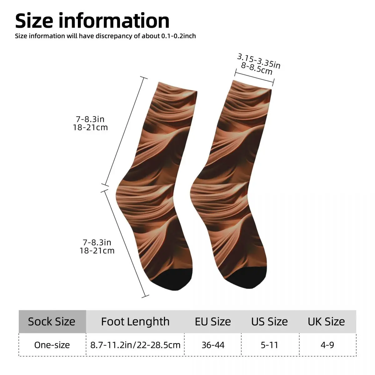 Rich Chocolate Swirls Of Fudge Abstract Art Stockings Men Socks Retro Socks Spring Climbing Anti Bacterial Socks Birthday Gift