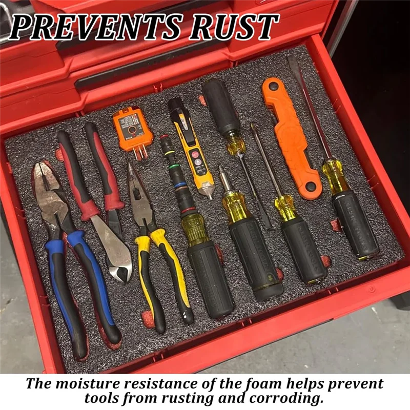 B08B-6 Stuks Gereedschapskist Schuim, Schuiminzetstukken Voor Koffers, Gereedschapskist Liner Polyethyleen Gereedschapsschuim Vellen, Organisator En Opslag Gereedschap Schaduw