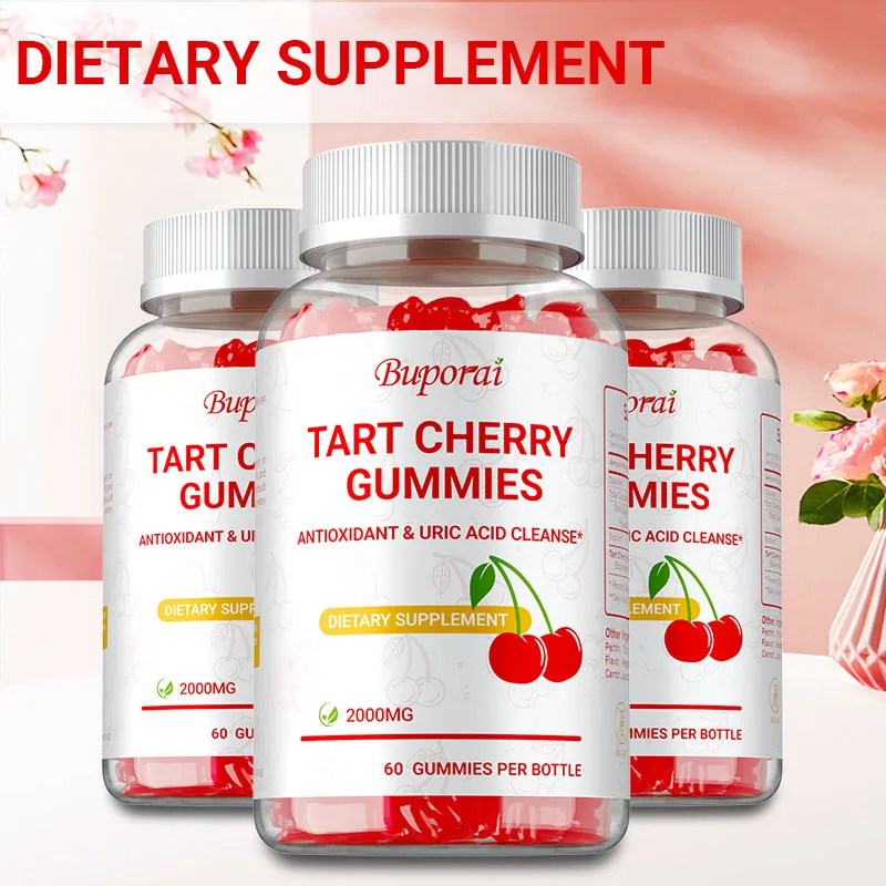 

Tart Cherry Gummies - Advanced Uric Acid Cleaning, for Joint Relief and Recovery, Comfortable Joints Healthy, Sleep Cycle