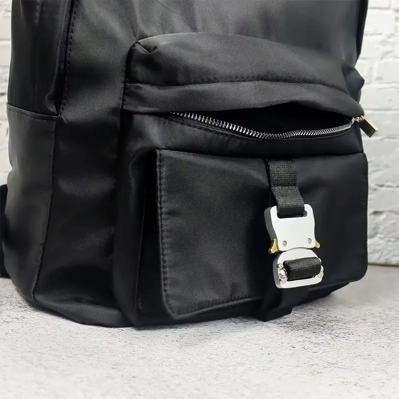 1017 ALYX 9SM Buckle Backpack Nylon Computer Backpack High Quality Men Women Metal Socket Letter Zipper Bags