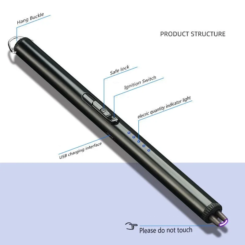 Nieuwe Outdoor Draagbare Pulse Igniter Gasfornuis Kaars Bbq Koken Keuken Dubbele Boog Aansteker Usb Elektronische Aansteker