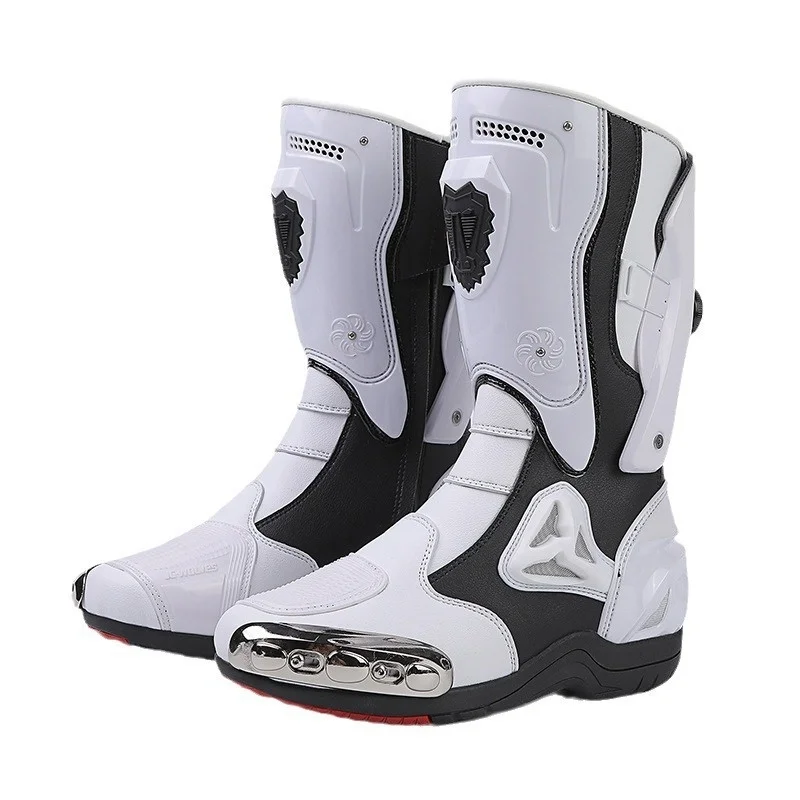Professional Wholesale Motorcycle Racing Boots OEM/ODM Custom Logo Motorbike Riding Shoes Road Track Protective Footwear