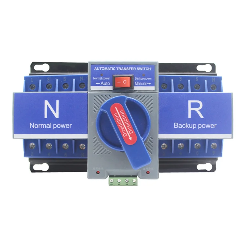 Interruptor de transferência automática ac57 63a 4p interruptor de transferência de energia dupla automática com proteção de travamento eletromecânico 220v replac