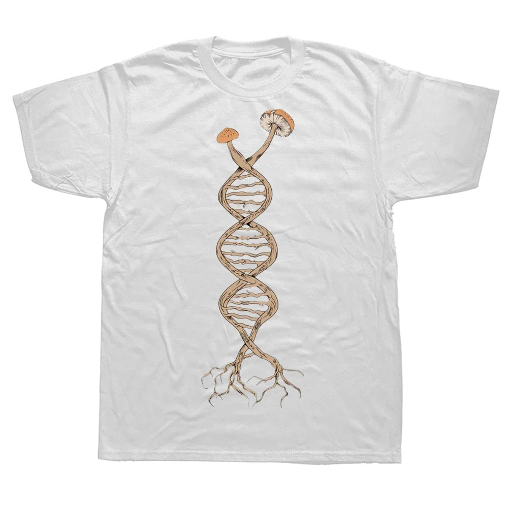 Graphic Birthday Gift Pick Mushrooms Is in My DNA Mycology T Shirts Graphic Streetwear Short Sleeve T-shirt Mens Clothing