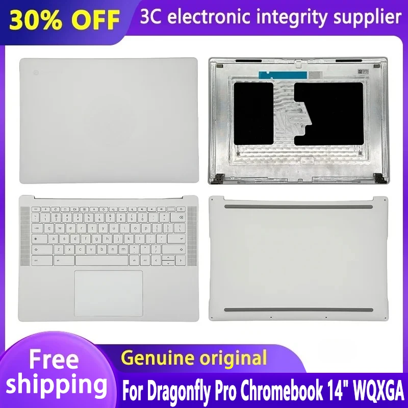 

For Dragonfly Pro Chromebook 14" WQXGA Laptop LCD Back Cover Palmrest with Keyboard Bottom Case Topcase Upper Lid 8D834UA#ABA