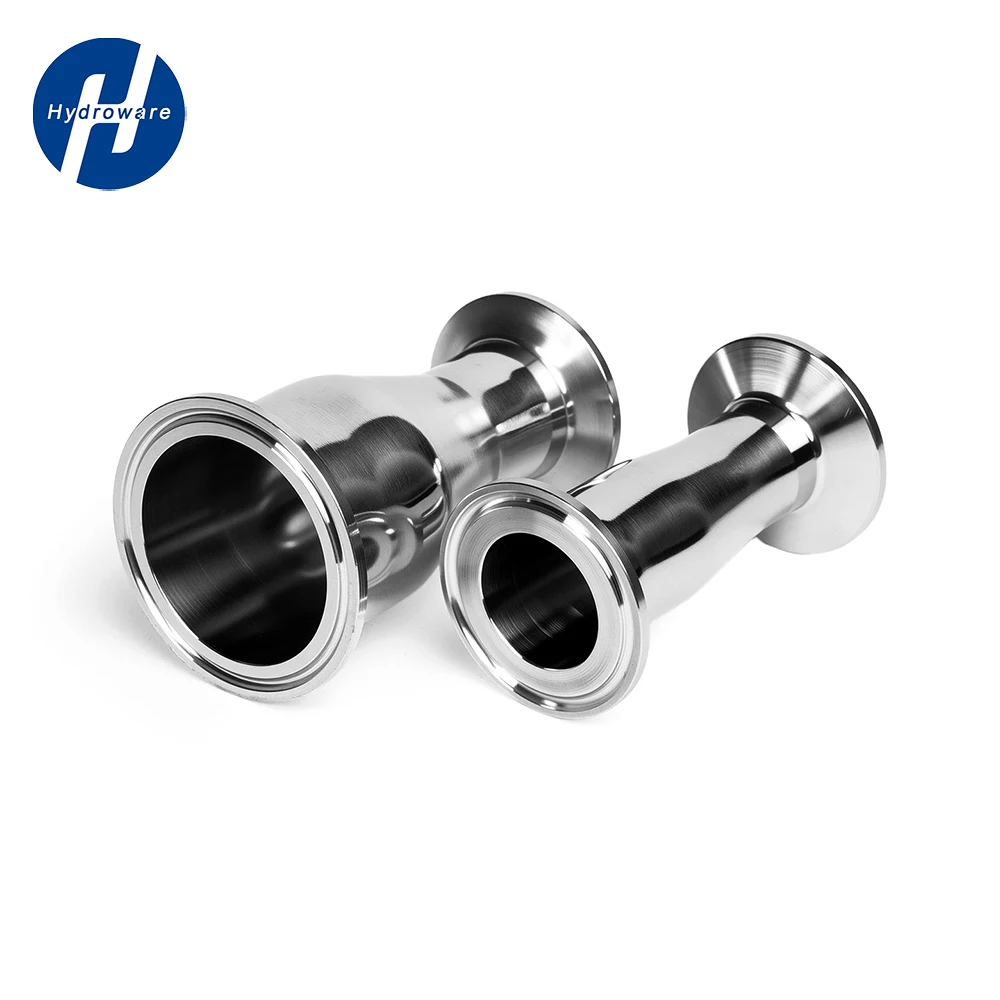 Sanitary Tri Clamp Concentric Reducer 304 Stainless Steel Ferrule OD 19-102mm 3/4